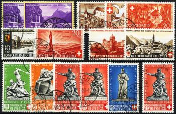 Briefmarken: B1-B7,13-16,20-21 - 1938-1943 Verschiedene Motive
