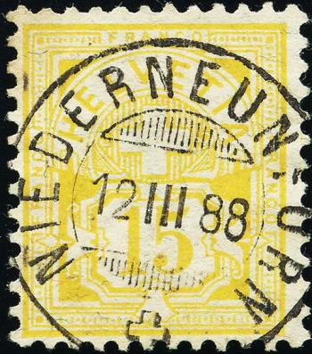 Briefmarken: 63A - 1882 Faserpapier, KZ A
