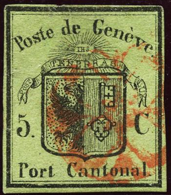 Briefmarken: 5 - 1845 Kanton Genf, Kleiner Adler