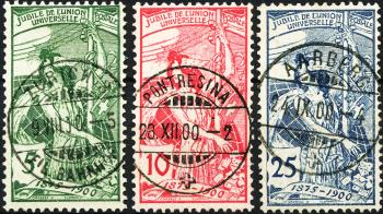 Thumb-1: 77B-79B - 1900, 25 Jahre Weltpostverein