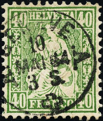 Briefmarken: 34 - 1863 Weisses Papier
