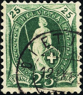 Briefmarken: 67Aa - 1882 weisses Papier, 14 Zähne, KZ A