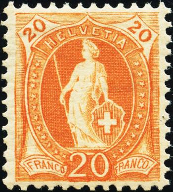 Thumb-1: 86C - 1907, Standing Helvetia, white paper, 14 teeth, WZ