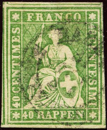 Thumb-1: 26G - 1860, Stampa di Berna, 4° periodo di ristampa, giornale di Zurigo