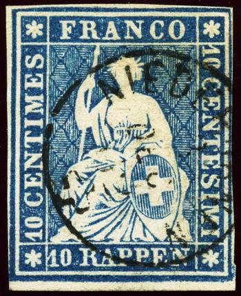 Thumb-1: 23G - 1859, Berner Druck, 4. Druckperiode, Zürcher Papier