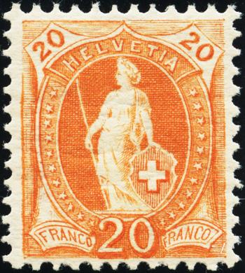 Thumb-1: 86C - 1907, Stehende Helvetia, weisses Papier, 14 Zähne, WZ