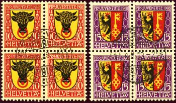 Stamps: J10-J11 - 1918 Cantonal coat of arms