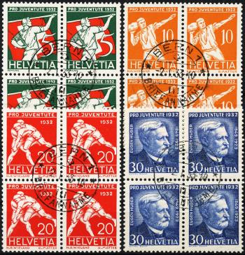 Stamps: J61-J64 - 1932 Sports depictions and portrait of Eugen Huber