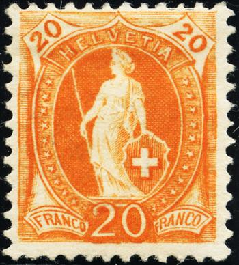 Thumb-1: 66A - 1882, papier blanc, 14 dents, KZ A