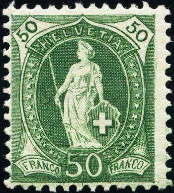 Thumb-1: 90C - 1907, papier blanc, 14 dents, filigrane