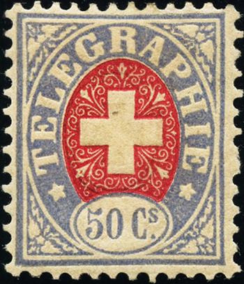 Thumb-1: T2 - 1868, Papier blanc, armoiries carmin