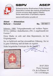 Thumb-2: T2 - 1868, Weisses Papier, Wappen karmin