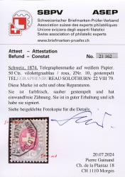 Thumb-2: T10 - 1877, New denominations and colour change, white paper, red coat of arms