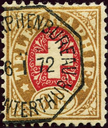 Thumb-1: T4 - 1868, Weisses Papier, Wappen karmin