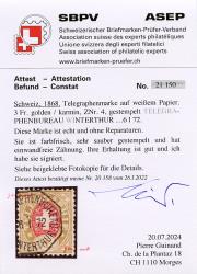 Thumb-2: T4 - 1868, Weisses Papier, Wappen karmin