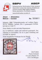 Thumb-2: T2 - 1868, Weisses Papier, Wappen karmin