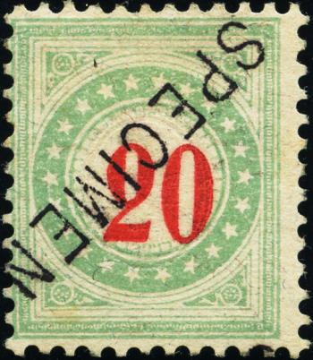 Thumb-1: NP19AK - 1883, Monture bleu-vert clair, chiffre de valeur rouge carmin, type II