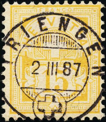 Briefmarken: 63A - 1882 Faserpapier, KZ A