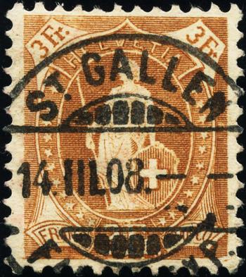 Thumb-1: 92C - 1907, papier blanc, 14 dents, filigrane