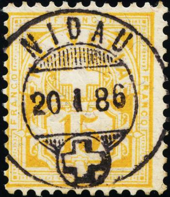 Briefmarken: 63A - 1882 Faserpapier, KZ A