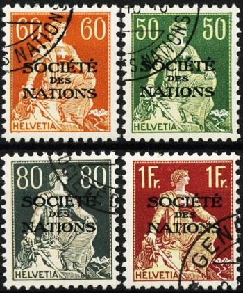 Briefmarken: SDN9z-SDN12z - 1935-1944 Helvetia mit Schwert, geriffeltes Kreidepapier