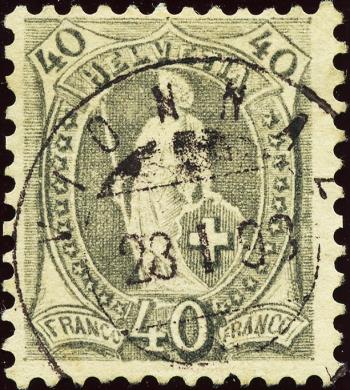 Thumb-1: 69C - 1891, carta bianca, 13 denti, KZ A