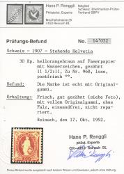 Thumb-2: 96B - 1907, Faserpapier, 13 Zähne, WZ