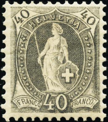 Briefmarken: 69D - 1894 weisses Papier, 13 Zähne, KZ B