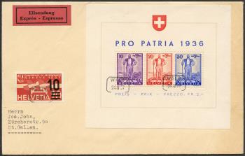 Briefmarken: W8 - 1936 Pro Patria