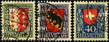 Briefmarken: J18-J20 - 1921 Kantonswappen