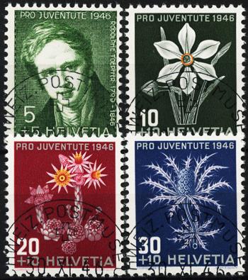 Thumb-1: J117-J120 - 1946, Portrait of R. Töpffer and Alpine Flower Pictures