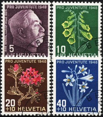 Thumb-1: J125-J128 - 1948, Portrait of General Willes and Alpine Flower Pictures