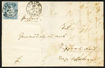 Thumb-1: 23G - 1859-1860, Berner Druck, 4. Druckperiode, Zürcher Papier