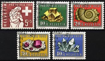 Thumb-1: B86-B90 - 1958, Sinnbild, Mineralien und Versteinerungen