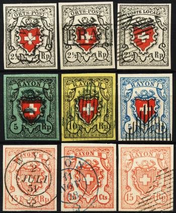 Briefmarken: Lot-Bundesmarken und Rayons -  Bundesmarken- und Rayon Lot, FÄLSCHUNGEN