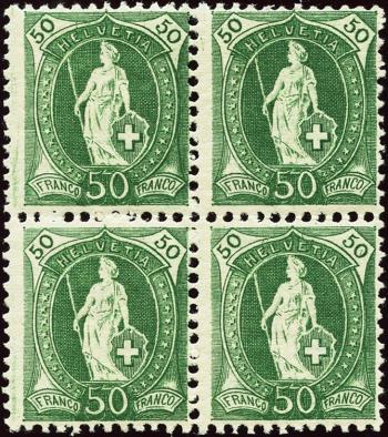 Briefmarken: 90C - 1907 Faserpapier, 14 Zähne, WZ