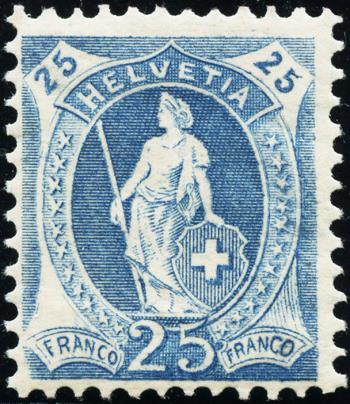 Briefmarken: 93B - 1906 weisses Papier, 14 Zähne, WZ