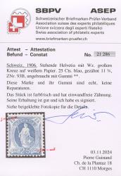 Thumb-2: 93B - 1906, weisses Papier, 14 Zähne, WZ