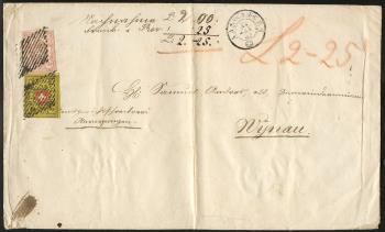 Briefmarken: 16II+18 - 1850 Rayon II ohne Kreuzeinfassung, Rayon III kleine Wertziffer