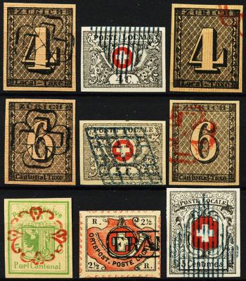 Briefmarken: Lot-Kantonal - 1843-1850 Kantonalmarken - Lot, FÄLSCHUNGEN