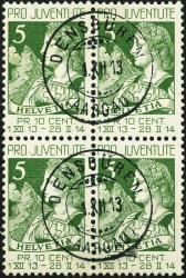 Briefmarken: J1 - 1913 Helvetia mit Matterhorn