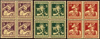 Briefmarken: J4-J6 - 1916 Trachtenbilder