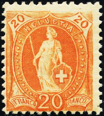 Briefmarken: 66E - 1900 weisses Papier, 14 Zähne, KZ B