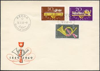 Thumb-1: 291-293 - 1949, 100 Years of the Swiss Post