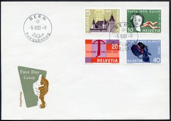 Thumb-3: 334-337 - 1958, Timbres publicitaires et commémoratifs