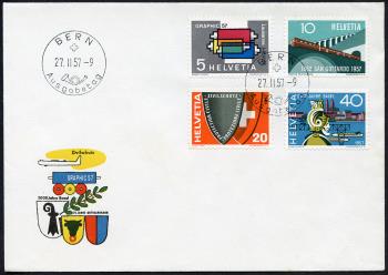 Thumb-3: 328-331 - 1957, Timbres publicitaires et commémoratifs