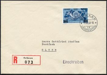 Thumb-1: FL235 - 1950, Temporary issue, with new, blue-black value overprint