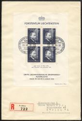 Thumb-1: FL141 - 1938, Bloc spécial pour le 3e Liechtenstein exposition de timbres