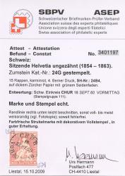 Thumb-2: 21G-26G - 1857-1862, Bernese printing, 4th printing period, Zurich paper