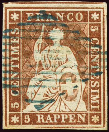 Thumb-1: 22A - 1854, Stampa di Monaco, 3° periodo di stampa, carta di Monaco